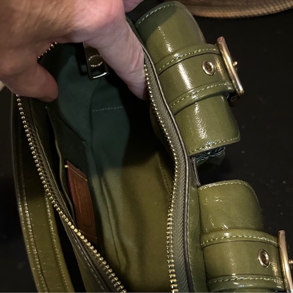 Coach Olive Green Shoulder Crossbody Bag with Big Buckle Details. NWT. SALE!!!! - Picture 8 of 12